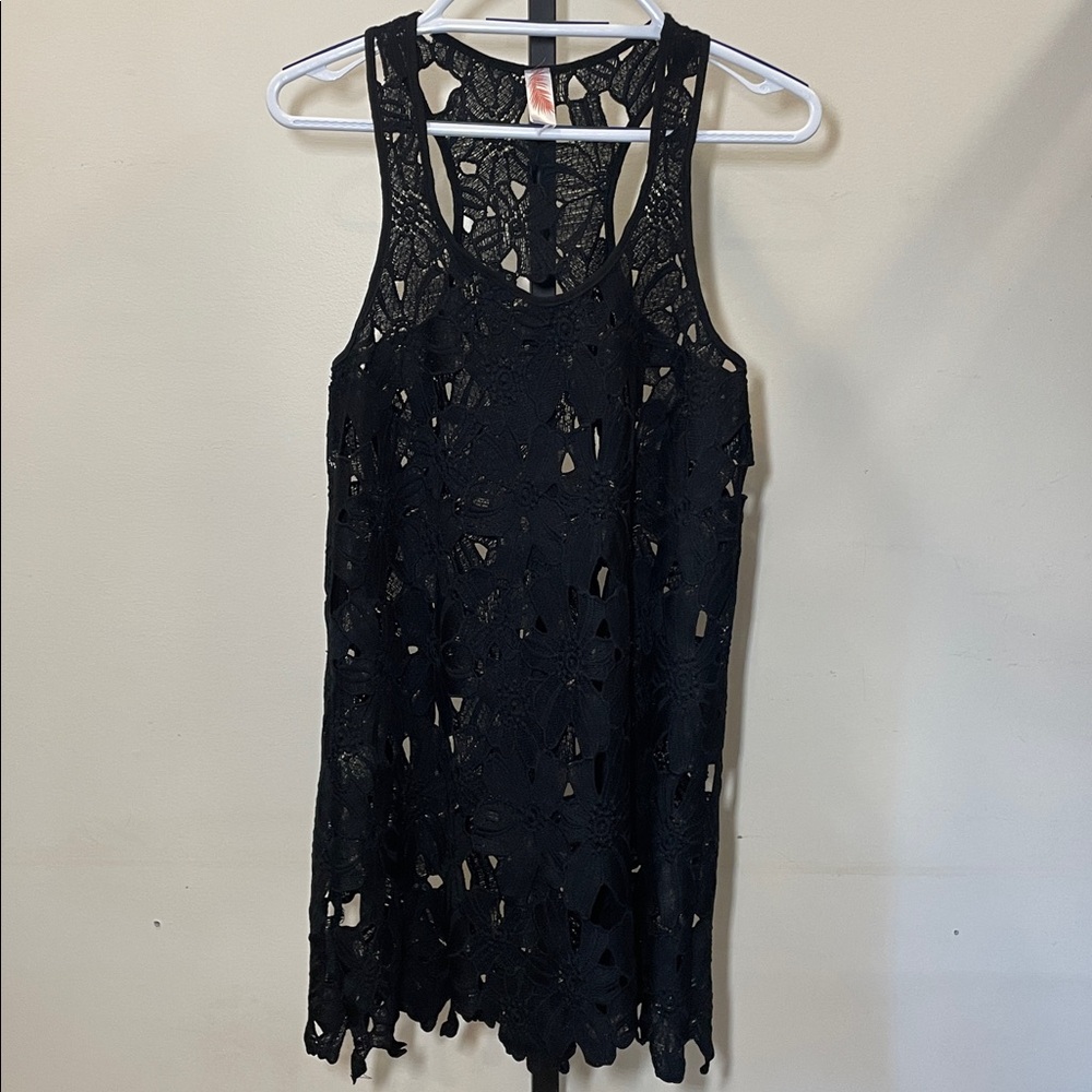 Ocean Club Black Lace Swim Coverup